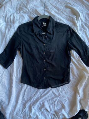 J. Crew Black Casual Button-Down Shirt